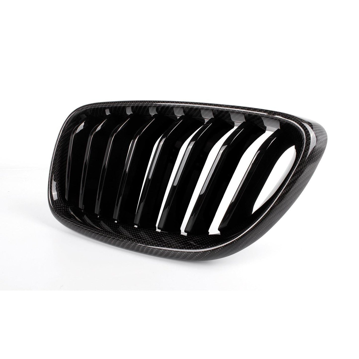 MHC BMW M2/2 Series Single Slat Front Grilles In Gloss Carbon Fibre (F87/F22/F23)