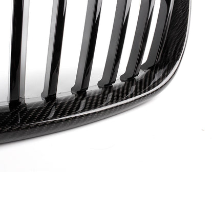 MHC BMW M2/2 Series Single Slat Front Grilles In Gloss Carbon Fibre (F87/F22/F23)