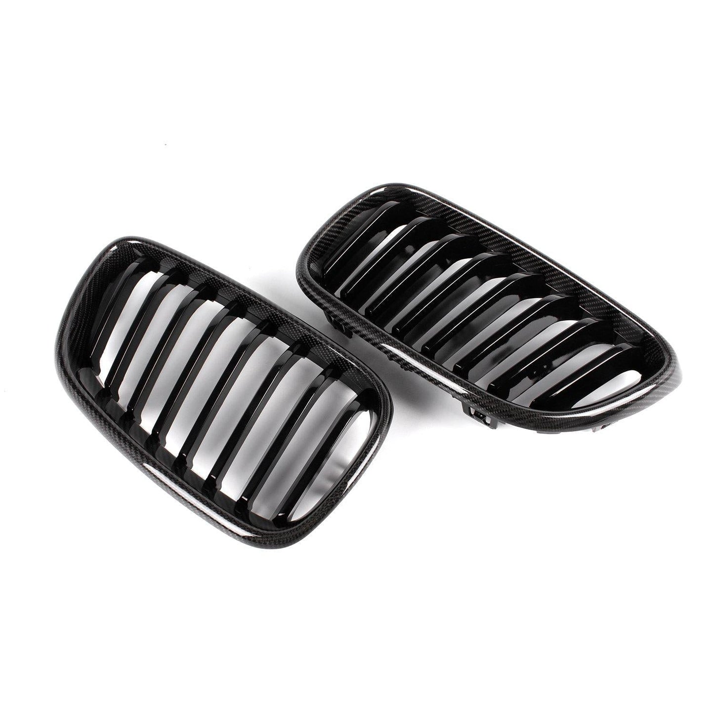 MHC BMW M2/2 Series Single Slat Front Grilles In Gloss Carbon Fibre (F87/F22/F23)