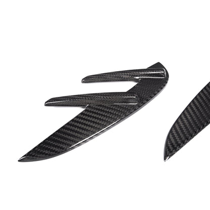 MHC+ BMW M3 Side Fender Badge Covers In Gloss Pre Preg Carbon Fibre (G80/G81)