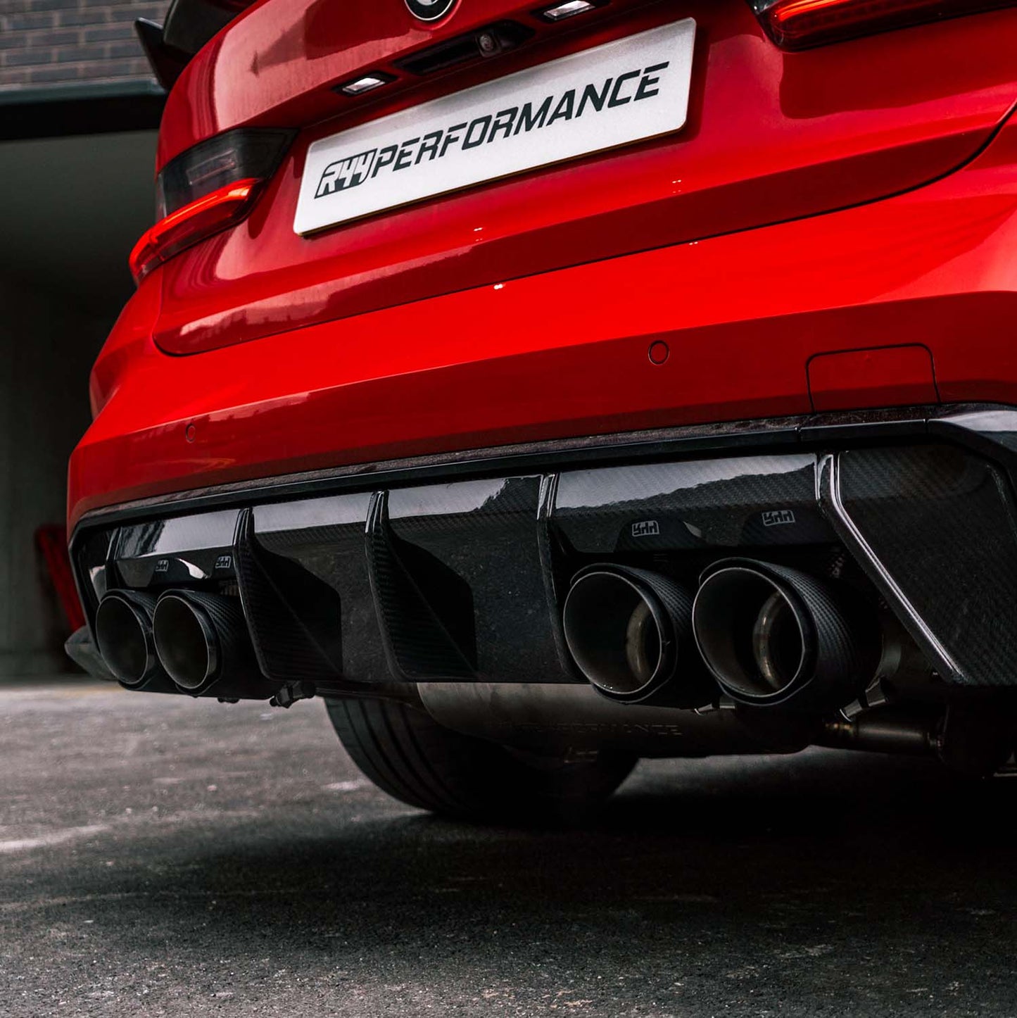 MHC+ BMW M3/M4 Performance Style Rear Diffuser In Pre Preg Carbon Fibre (G80/G81/G82/G83)