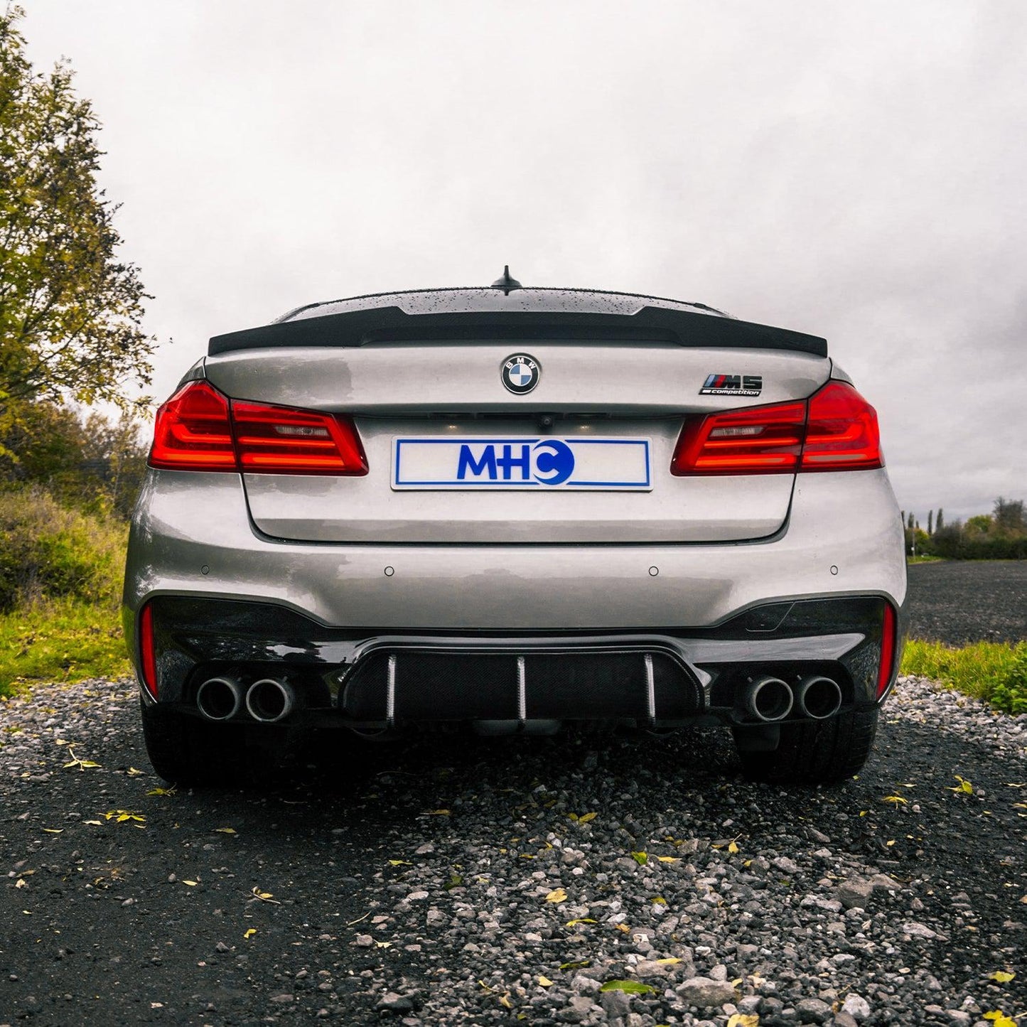 MHC+ BMW M5/5 Series M4 Style Rear Spoiler In Pre Preg Carbon Fibre (F90/G30)