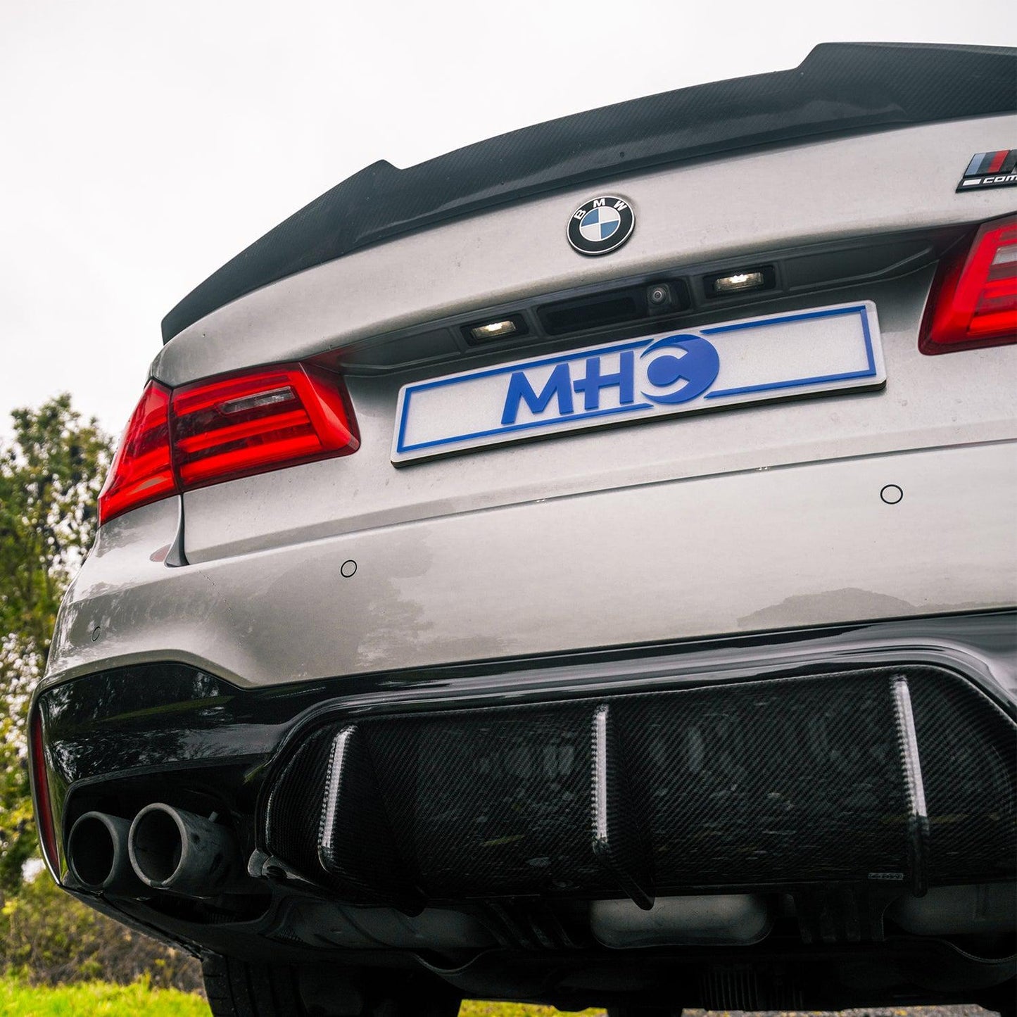 MHC+ BMW M5/5 Series M4 Style Rear Spoiler In Pre Preg Carbon Fibre (F90/G30)