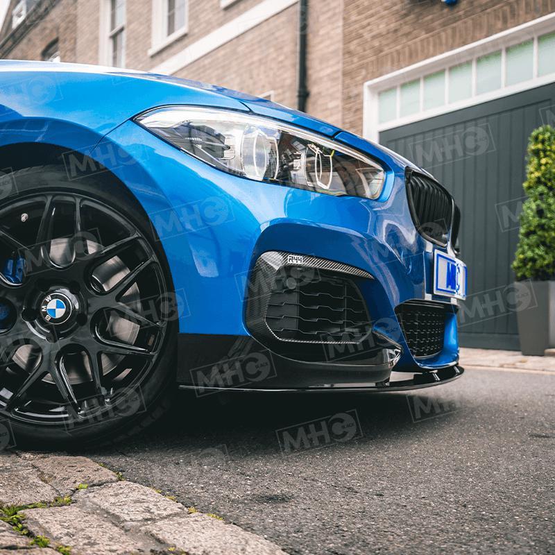 MHC Black BMW 1 Series Performance Style Front Splitter In Gloss Black (F20/F21)