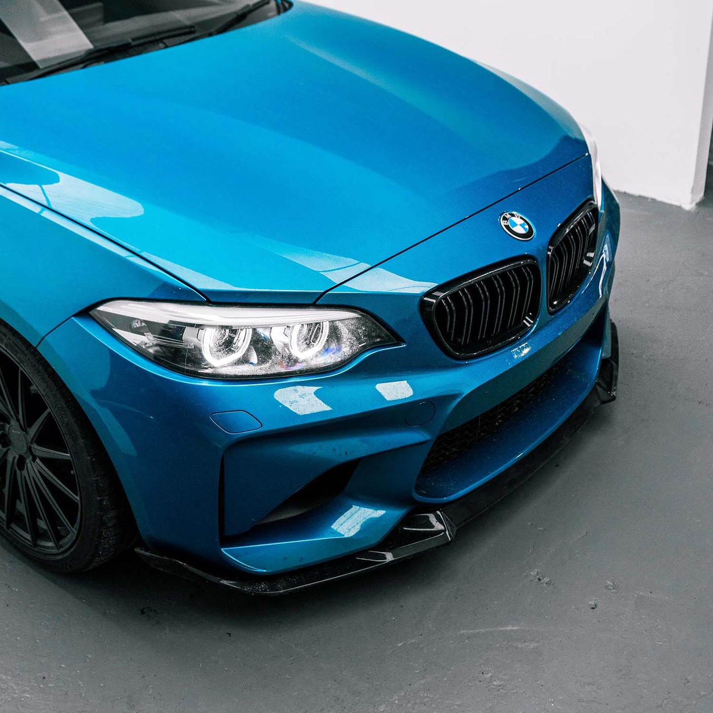 MHC Black BMW M2 CSM Style Front Splitter In Gloss Black (F87)