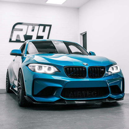 MHC Black BMW M2 CSM Style Front Splitter In Gloss Black (F87)