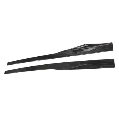 MHC Black BMW M2/2 Series Full Length Side Skirts With Fin In Gloss Black (F87/F22)