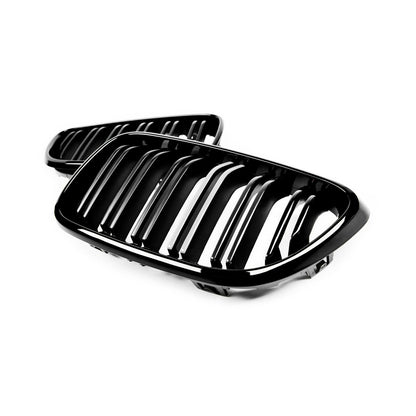 MHC Black BMW M2/2 Series OEM M2 Style Double Slat Front Grille In Gloss Black (F87/F22/F23)