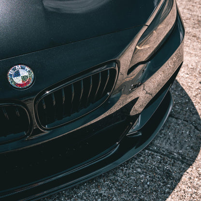 MHC Black BMW M2/2 Series Single Slat Front Grilles In Gloss Black (F87/F22/F23)