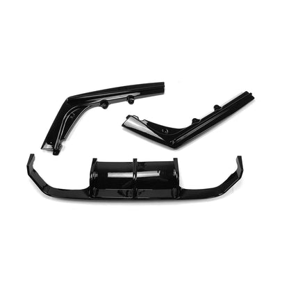 MHC Black BMW M3/M4 Aggressive 3 Piece Rear Diffuser In Gloss Black (F80/F82/F83)