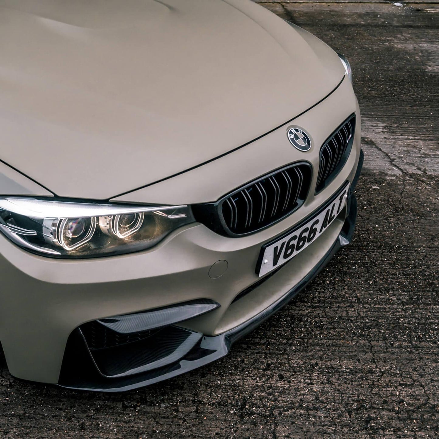 MHC Black BMW M3/M4 Double Slat Front Grilles In Gloss Black (F32/F33/F80/F82/F83)