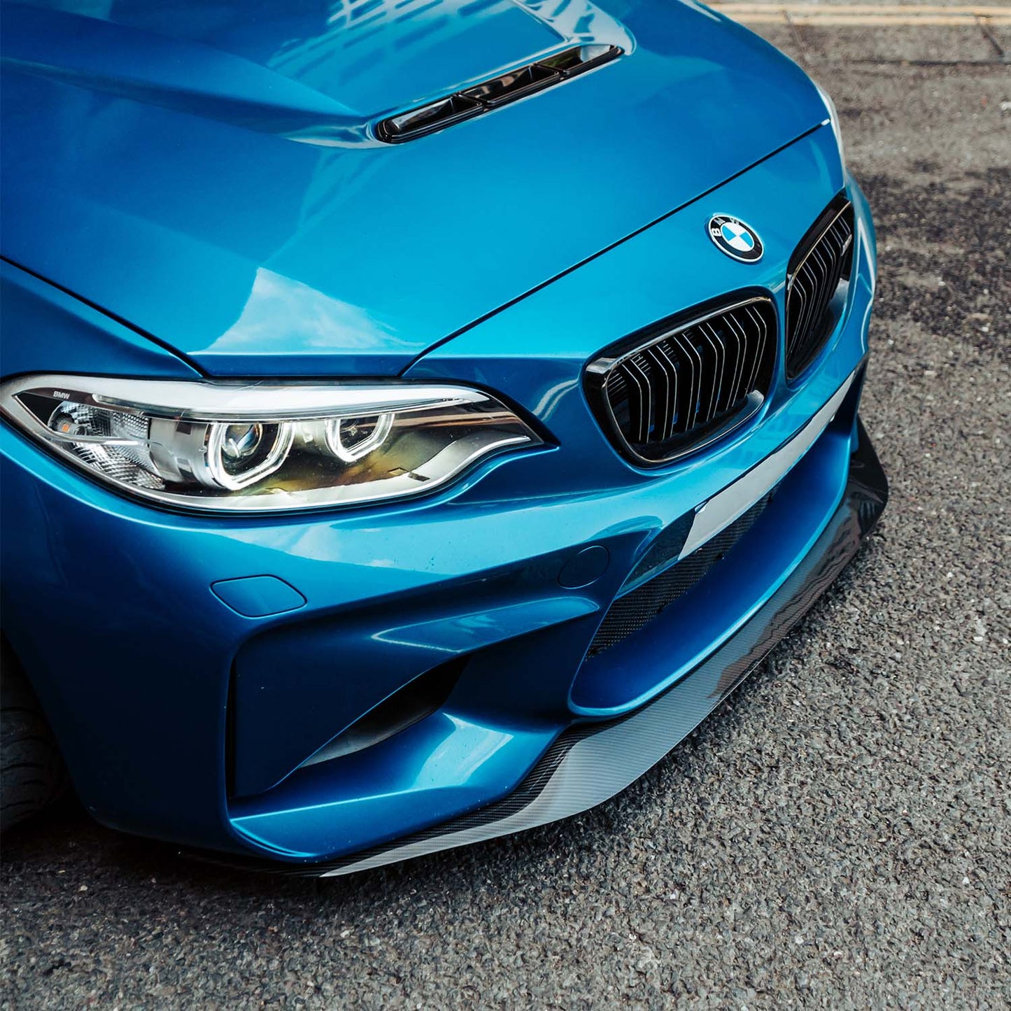 MHC+ BMW M2 GT Style Front Splitter In Gloss Pre Preg Carbon Fibre (F87)