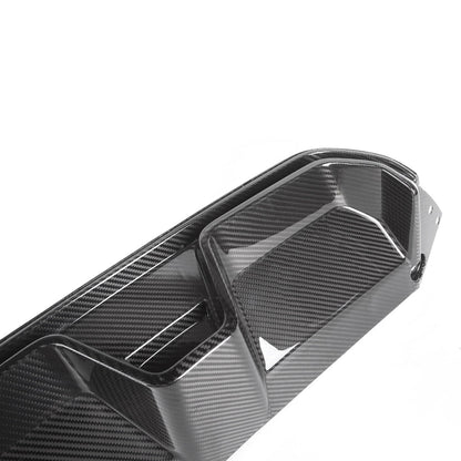 MHC+ BMW M5 LCI CS Style Rear Diffuser In Pre Preg Gloss Carbon Fibre (F90)