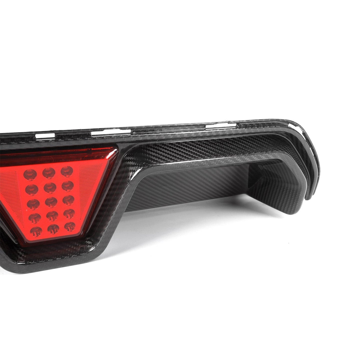 MHC+ BMW M5 LCI CS Style Rear Diffuser With LED In Pre Preg Gloss Carbon Fibre (F90)