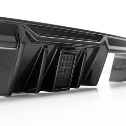 MHC+ BMW M3/M4 DF1 LED Rear Diffuser In Gloss Pre Preg Carbon Fibre (G80/G81/G82/G83)