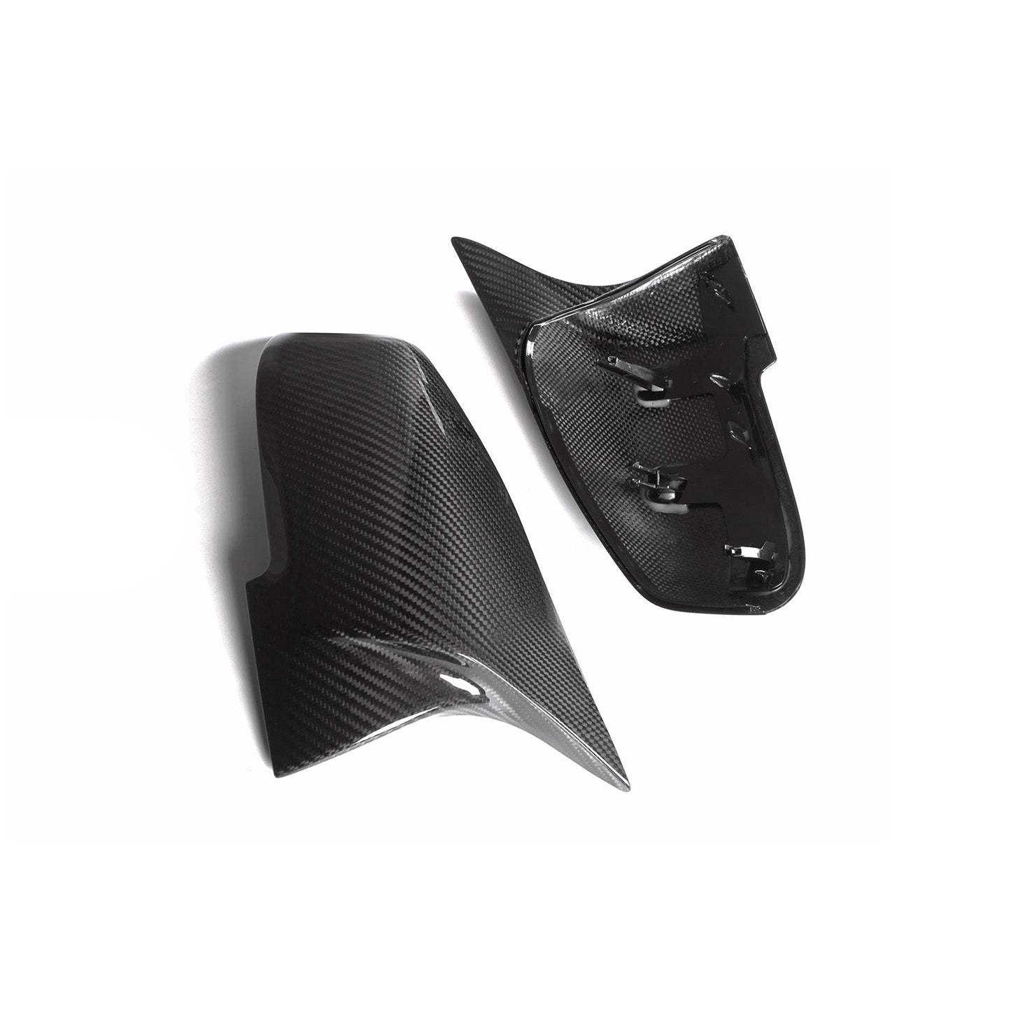 MHC+ BMW M-Style Wing Mirror Replacement Covers In Pre Preg Gloss Carbon Fibre for M-lites