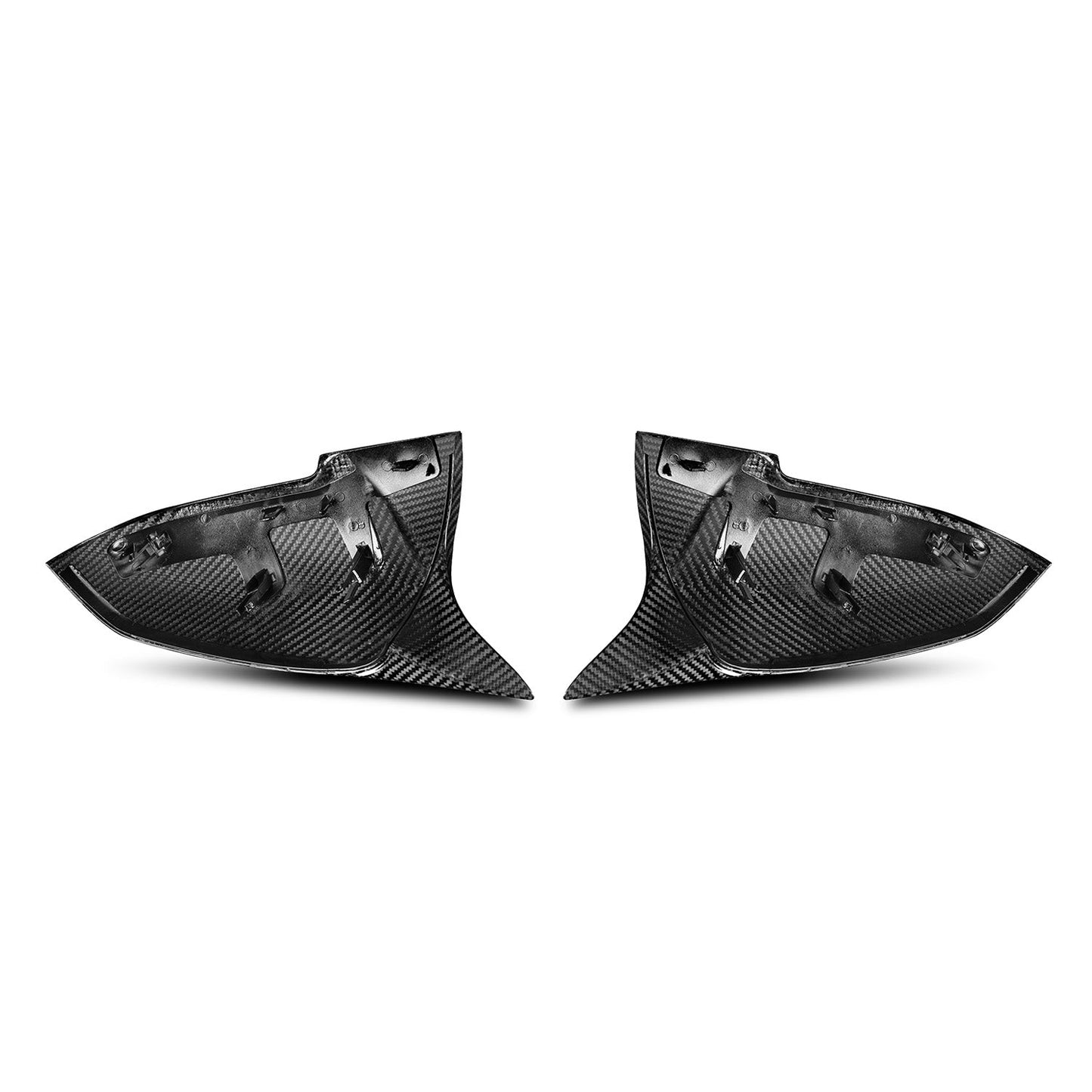 MHC+ BMW M-Style Wing Mirror Replacement Covers In Pre Preg Gloss Carbon Fibre for M-lites