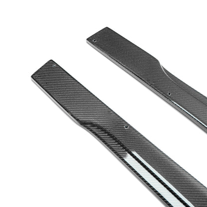 MHC BMW M3/M4 Full Length MT Style Side Skirts In Gloss Carbon Fibre (F80/F82/F83)