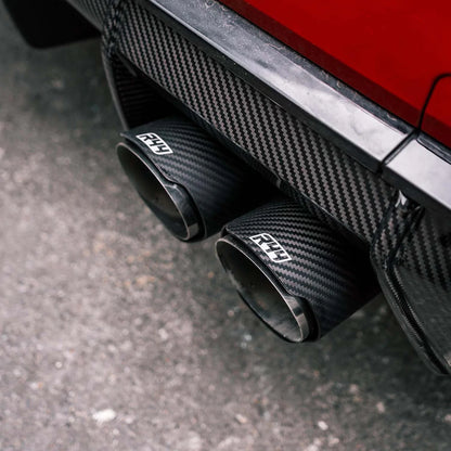 R44 BMW M3/M4 Race Exhaust Cat-Back System in Titanium - Carbon Tips (G80/G82/G83)