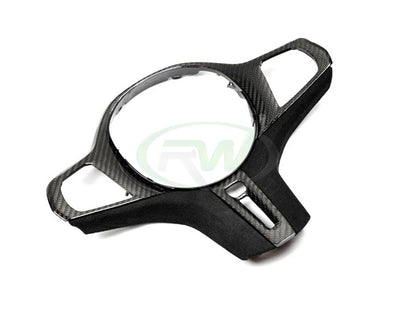 RW Carbon BMW 8 Series M8 Carbon Fiber Alcantara Steering Wheel Trim-Interior-Silicon Valley Bimmer