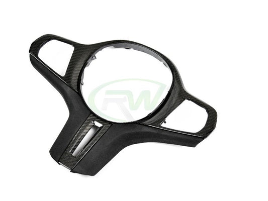 RW Carbon BMW 8 Series M8 Carbon Fiber Alcantara Steering Wheel Trim-Interior-Silicon Valley Bimmer