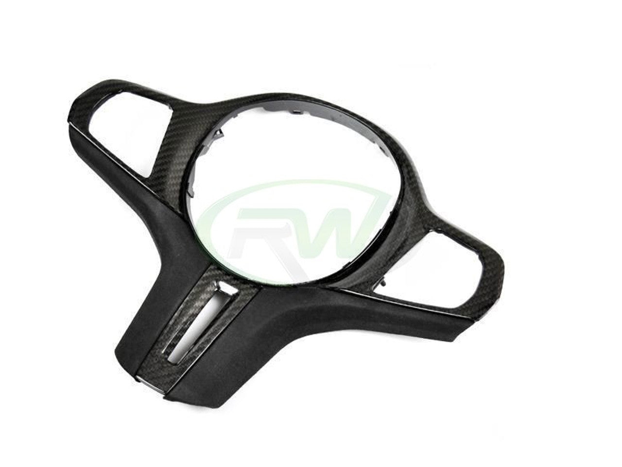 RW Carbon BMW Carbon Fiber Alcantara Steering Wheel Trim LCI-Interior-Silicon Valley Bimmer