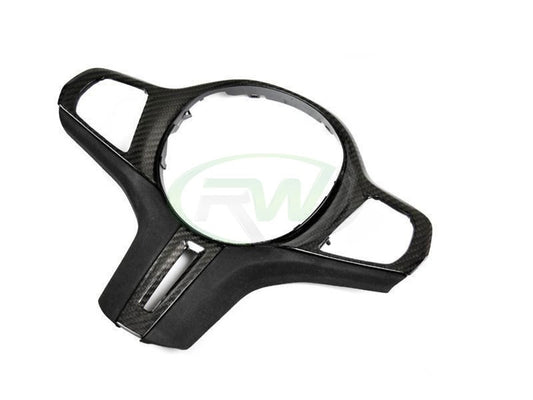 RW Carbon BMW Carbon Fiber Alcantara Steering Wheel Trim LCI-Interior-Silicon Valley Bimmer