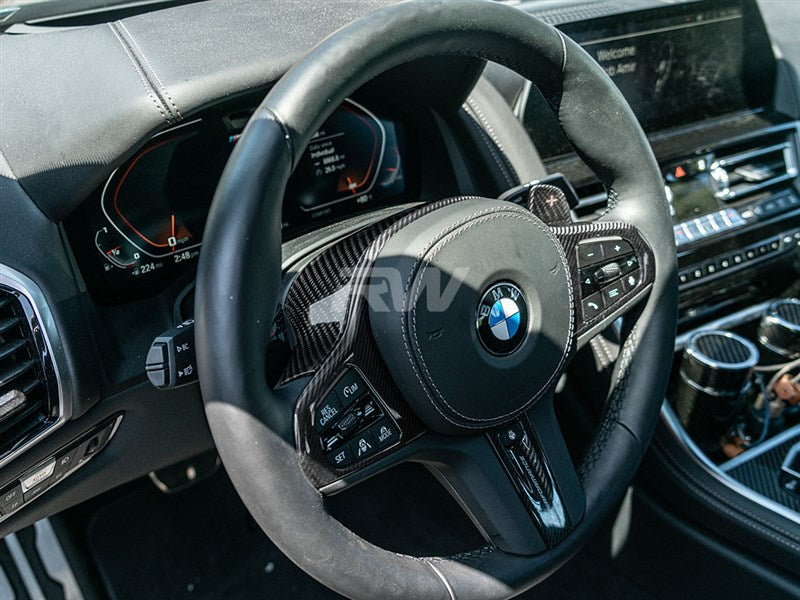 RW Carbon BMW Carbon Fiber Steering Wheel Top Cover-Exterior-Silicon Valley Bimmer