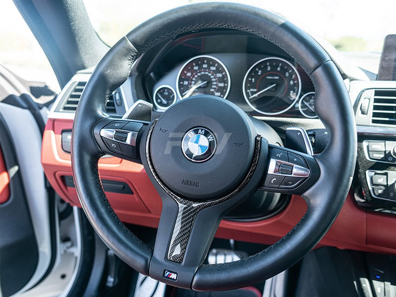 RW Carbon BMW Carbon Fiber Steering Wheel Trim M-Sport-Interior-Silicon Valley Bimmer