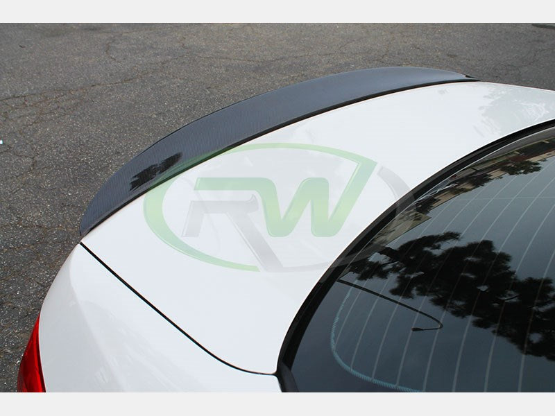 RW Carbon BMW E92 M3 1x1 Carbon Fiber M Perf Style Trunk Spoiler-Exterior-Silicon Valley Bimmer