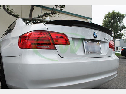 RW Carbon BMW E92 M3 1x1 Carbon Fiber M Perf Style Trunk Spoiler-Exterior-Silicon Valley Bimmer