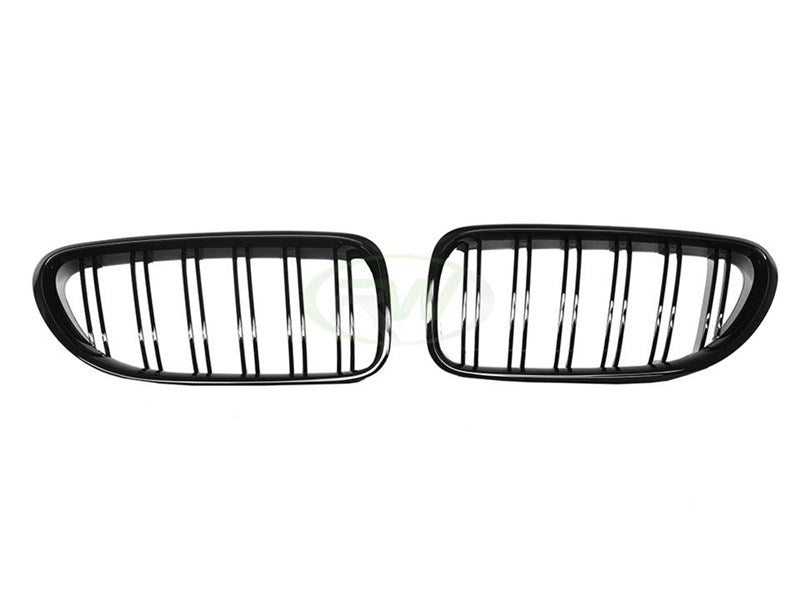 RW Carbon BMW F06 F12 F13 Gloss Black Grilles-Exterior-Silicon Valley Bimmer