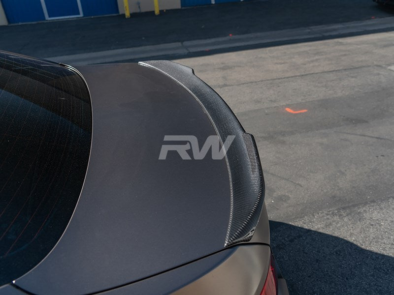 RW Carbon BMW F10 CS Style Carbon Fiber Trunk Spoiler-Exterior-Silicon Valley Bimmer
