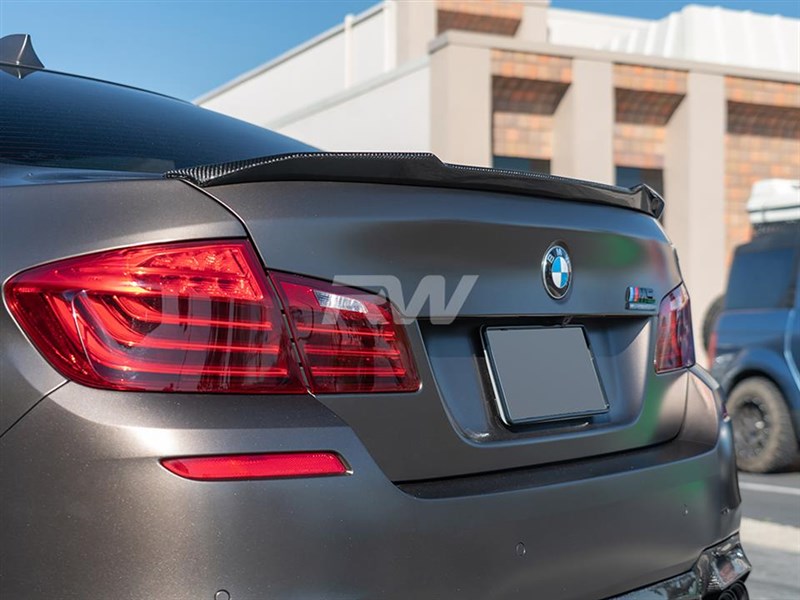 RW Carbon BMW F10 CS Style Carbon Fiber Trunk Spoiler-Exterior-Silicon Valley Bimmer