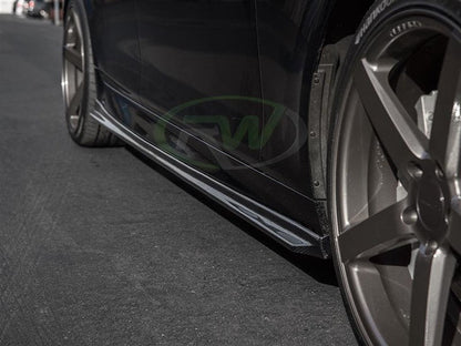 RW Carbon BMW F10 F11 3D Style Carbon Fiber Side Skirt Extensions-Exterior-Silicon Valley Bimmer