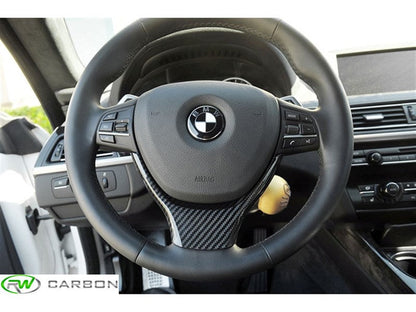 RW Carbon BMW F10 F12 Carbon Fiber Steering Wheel Trim-Interior-Silicon Valley Bimmer