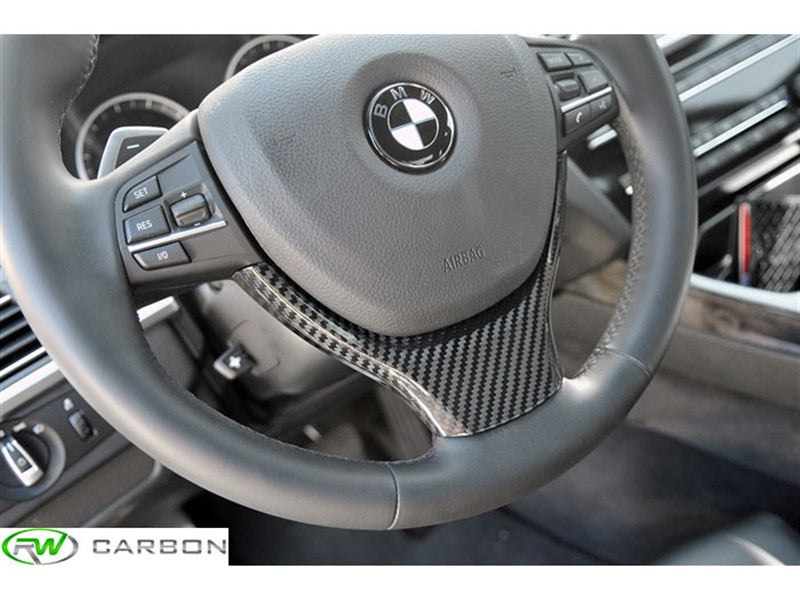 RW Carbon BMW F10 F12 Carbon Fiber Steering Wheel Trim-Interior-Silicon Valley Bimmer
