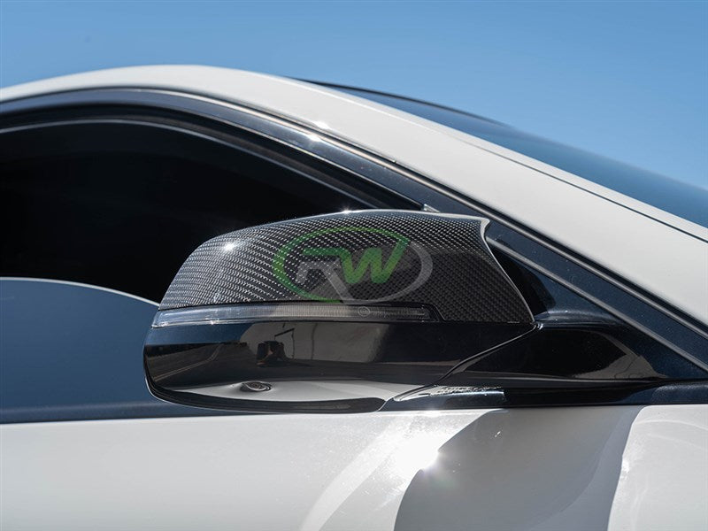 RW Carbon BMW F10 F13 F01 M Styled CF Mirror Cap Replacements-Exterior-Silicon Valley Bimmer