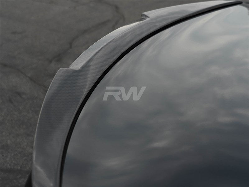 RW Carbon BMW F10 M4 Style Carbon Fiber Trunk Spoiler-Exterior-Silicon Valley Bimmer
