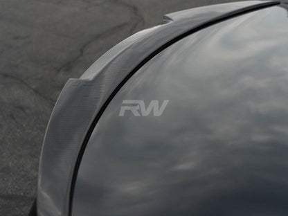 RW Carbon BMW F10 M4 Style Carbon Fiber Trunk Spoiler-Exterior-Silicon Valley Bimmer