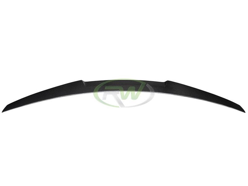 RW Carbon BMW F10 M4 Style Carbon Fiber Trunk Spoiler-Exterior-Silicon Valley Bimmer