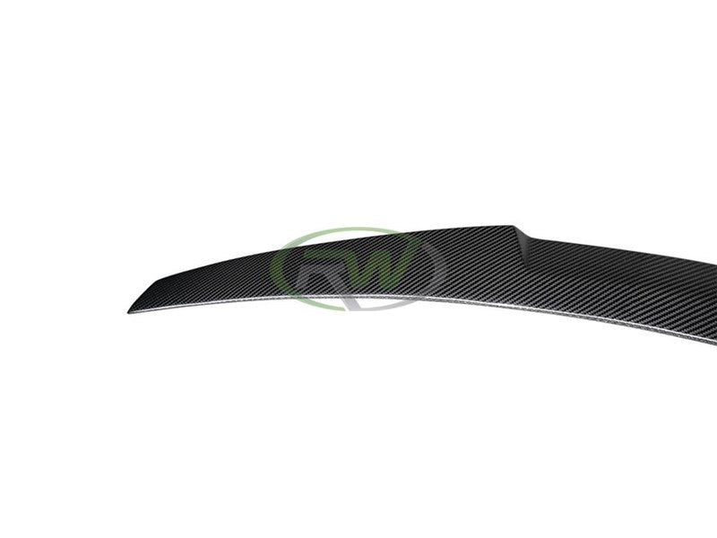 RW Carbon BMW F10 M4 Style Carbon Fiber Trunk Spoiler-Exterior-Silicon Valley Bimmer