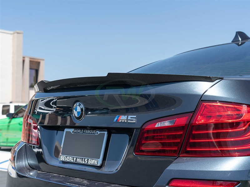 RW Carbon BMW F10 M4 Style Carbon Fiber Trunk Spoiler-Exterior-Silicon Valley Bimmer