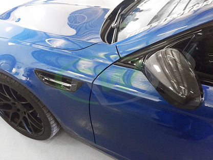 RW Carbon BMW F10 M5 Carbon Fiber Fender Grilles-Exterior-Silicon Valley Bimmer