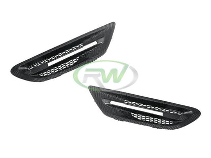 RW Carbon BMW F10 M5 Carbon Fiber Fender Grilles-Exterior-Silicon Valley Bimmer