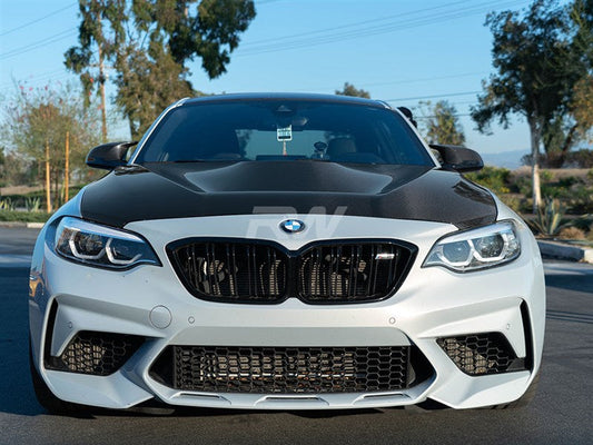 RW Carbon BMW F20 F22 F87 M2 GTS Style Carbon Fiber Hood-Exterior-Silicon Valley Bimmer