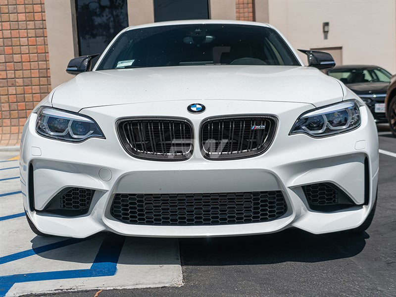 RW Carbon BMW F22 F23 F87 Carbon Fiber Grille Surrounds-Exterior-Silicon Valley Bimmer