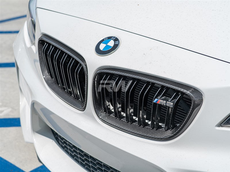 RW Carbon BMW F22 F23 F87 Carbon Fiber Grille Surrounds-Exterior-Silicon Valley Bimmer