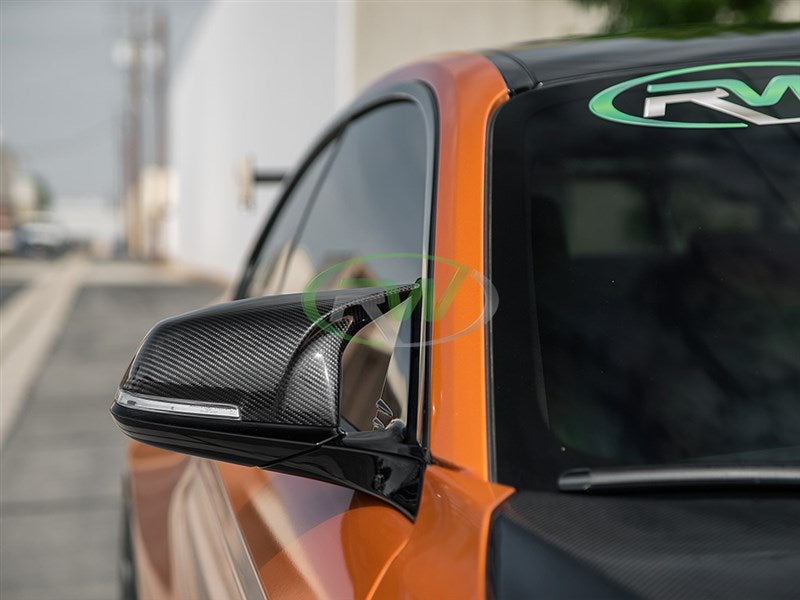 RW Carbon BMW F22 F30 F32 M Styled Carbon Fiber Mirror Caps-Exterior-Silicon Valley Bimmer