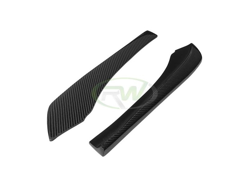 RW Carbon BMW F30 Carbon Fiber Rear Bumper Splitters-Exterior-Silicon Valley Bimmer